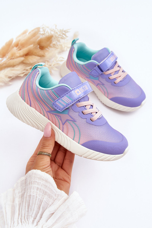 Ľahké detské športové topánky Pamäťový penový systém Big Star LL374151 Purple