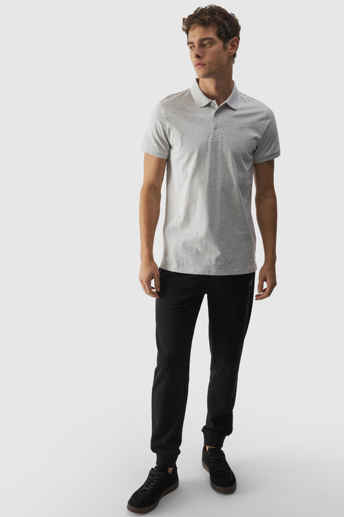 Pánska Polo Tričko Regular S Logom 4F Šedé 4FWMM00TPTSM316-27M