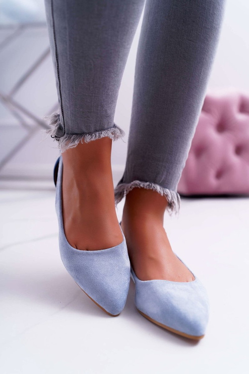 Lub boo baleríny v Spitz blue lepší semiš