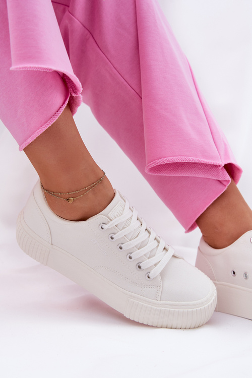 Textilné Dámske Tenisky Big Star RR274405 Biele