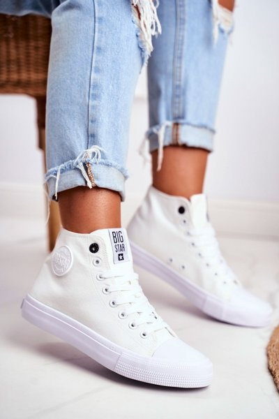 Dámské Vysoký Tenisky Big Star FF274A171 Bile