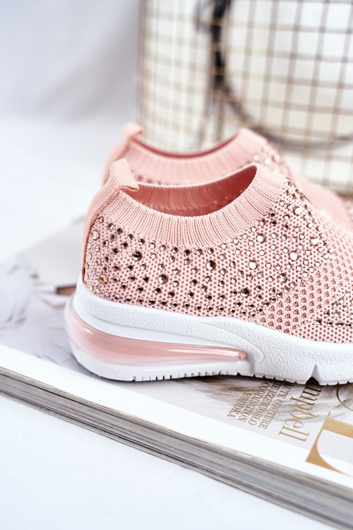 Detské športové topánky s zirkónmi Pink Linda
