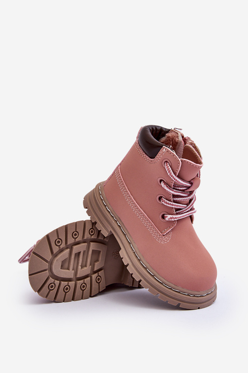 Dětské Botky Trapery Na Zip Růžové Bansi