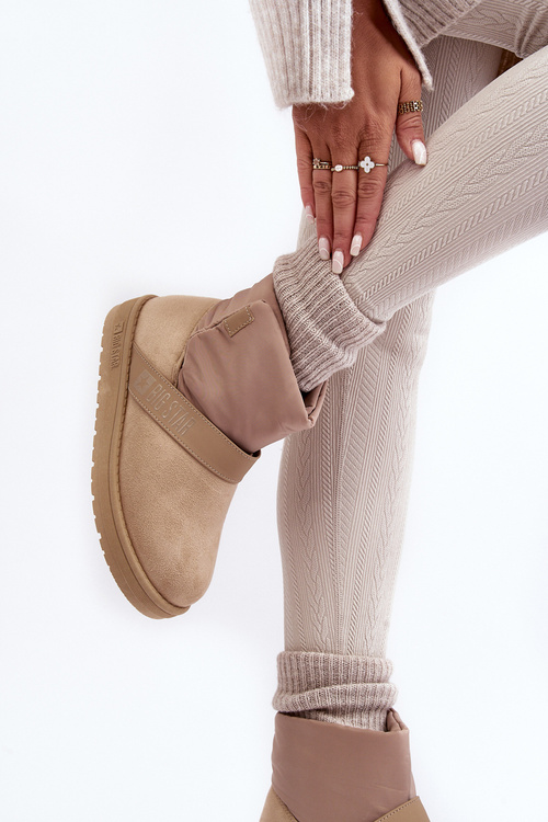 Oceněné Sněhové Boty Na Platformě Bežové Big Star MM274152