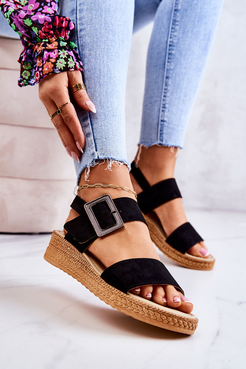 Dámské semišové sandály Big Star JJ276031 Black