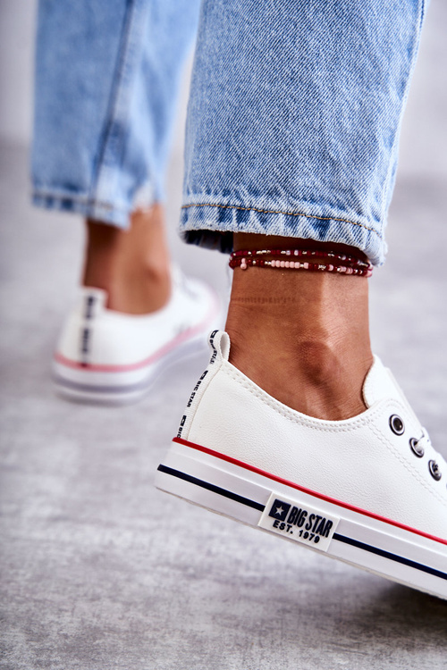 Dámské kůže Sneakers Big Star KK274095 Bílá