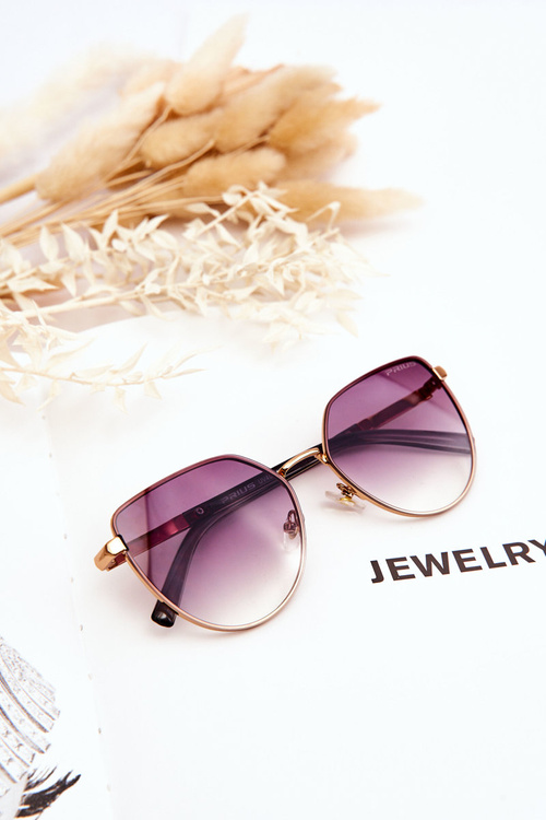 Šedo-hnedé slnečné okuliare pre dámske prius V507