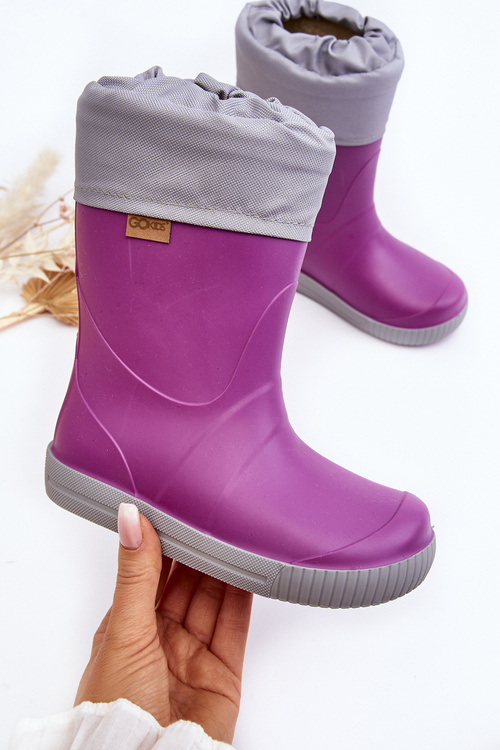 Detské galoshes s Warner Snow Wave Gokids 981 Purple