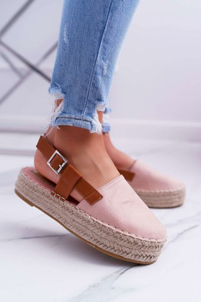 Dámské Espadrilky Semišové  růžové Parteno