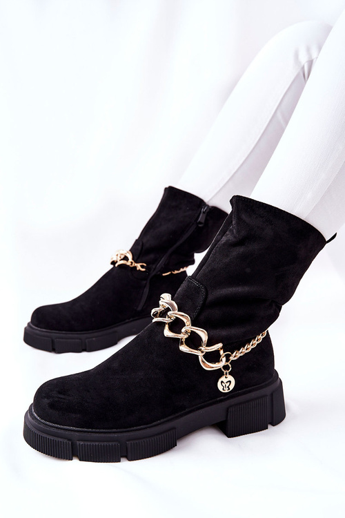 Semišové topánky Black Hellio