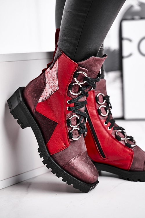 Dámské Kotníkové Boty Maciejka Burgundy 04184-23/00-3