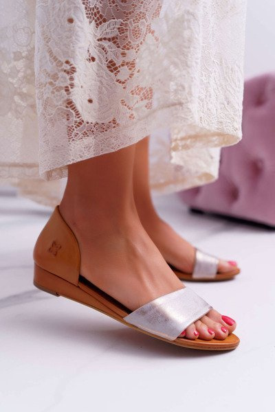 Kožené Sandály Maciejka 1971-45 Camel