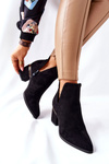 Dámské Semišové Boty S Výřezy Černé Noel