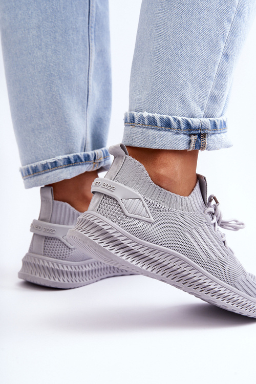 Dámsky posuvný materiál športový topánky, sivé, všimnite si