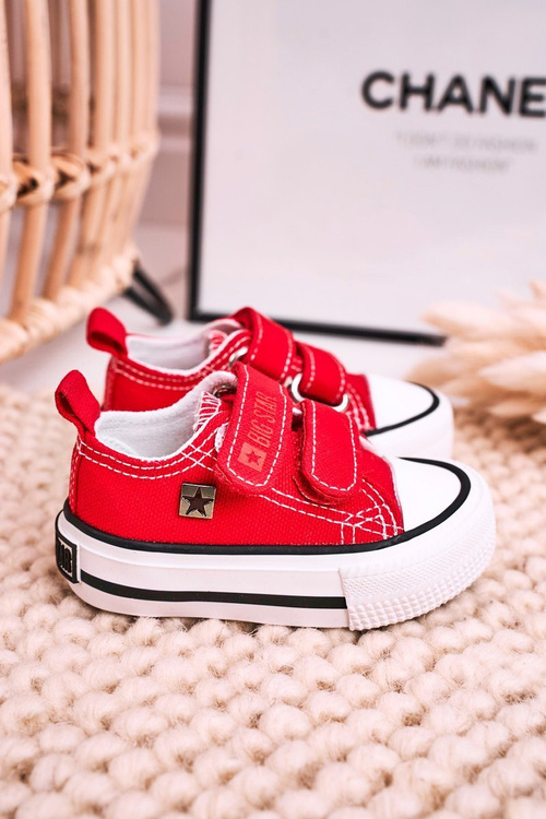 Dětské Tenisky Na Suchý Zip BIG STAR HH374202 červené