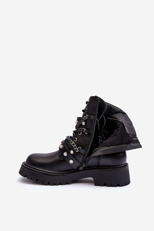 Zdobené kožené topánky Čierni pracovníci Sibenna