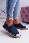 Dámske espadrilles krížové džínsy Navy DD2R4108