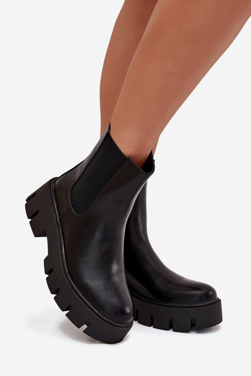 Dámske Čižmy S Ykkou Vyhrievané Eko Koža Čierne Fivienne