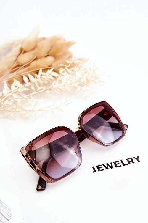 Dámske hnedé slnečné okuliare UV400 Prius V237