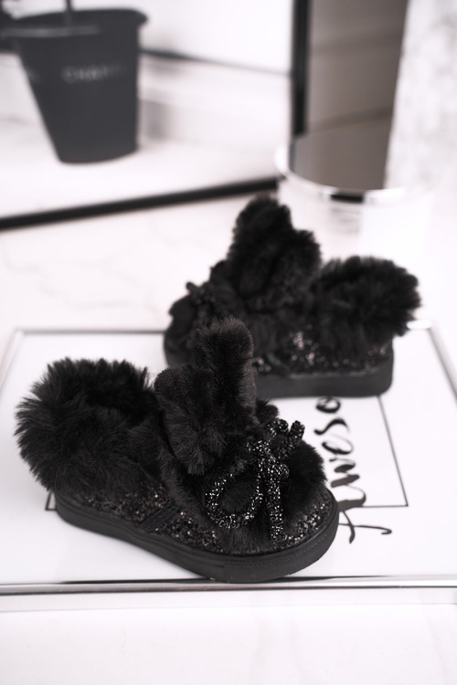 Dětské Tenisky zateplené černé Mumi