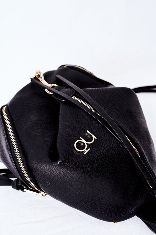 Dámský Kožený Batoh Kabelka 2v1 NOBO K3190 Černý