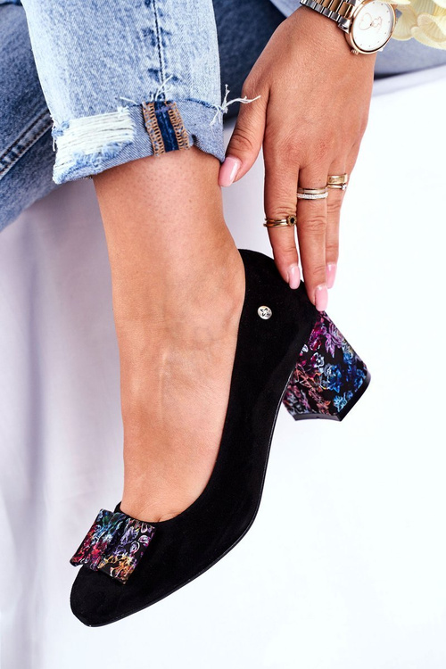 Dámske čerpadlá Maciejka Black Suede 3356A-62/00-1