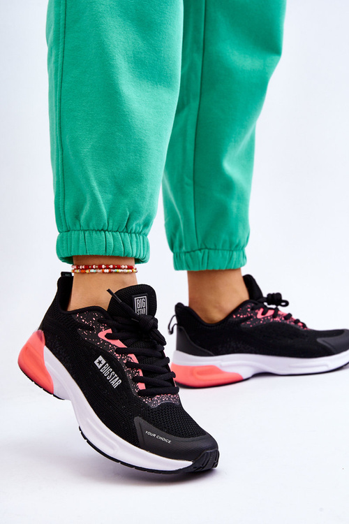 Módne športové topánky pamäťový penový systém Big Star LL274318 Čierna