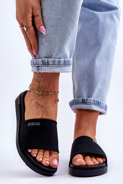 Dámske flip -flopy na platforme Big Star LL274930 Black