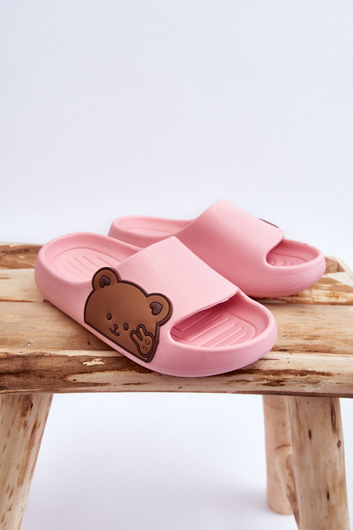 Lehké Pěnové crocs S Medvídkem Růžove Todi