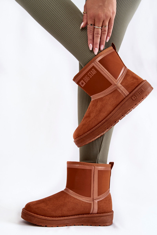 Dámske posuvné snehové topánky Veľká hviezda KK274612 Brown