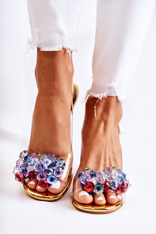 Elegantní lodičky S Ornamentem zlatý Amalia