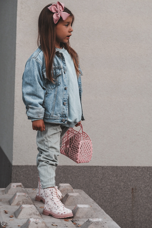 Dětské zateplené boty na zip Růžové Dolida