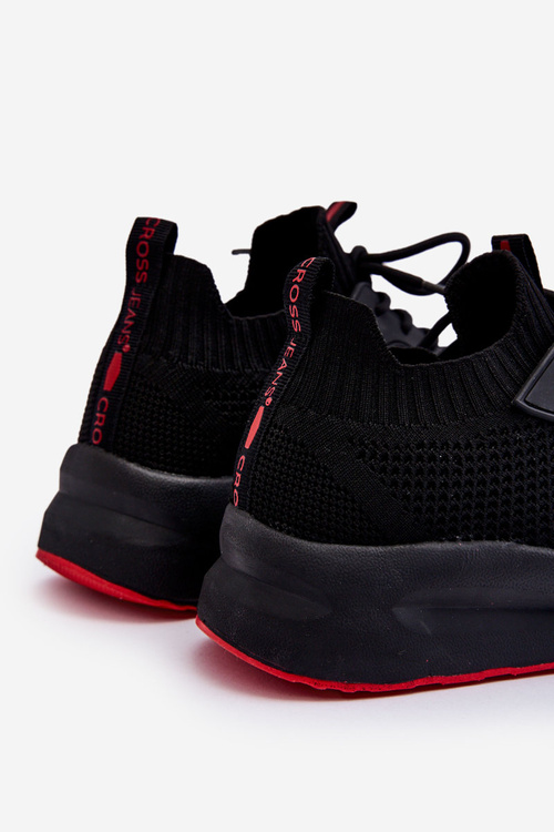 Dámske posuvné tenisky krížové džínsy LL2R4032C Čierne