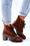 Dámské Boty Maciejka Kožené Hnědé 03190-02