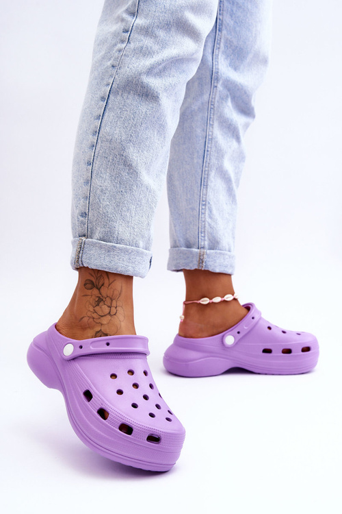 Dámské pěnové pantofle Crocs fialove Coline