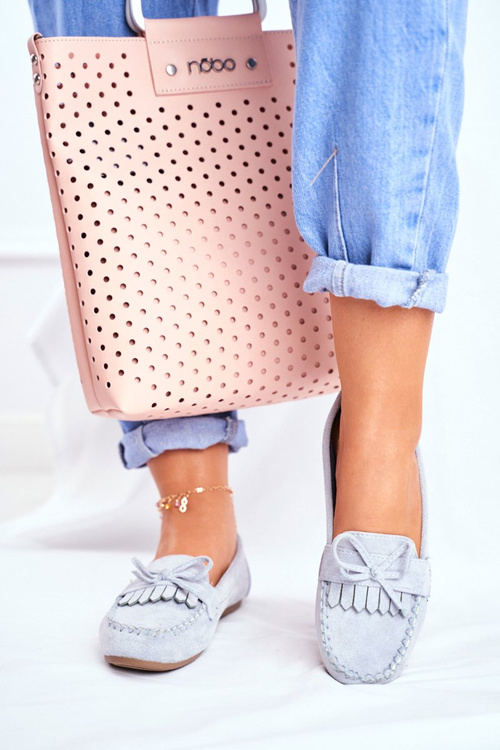 Dámské Mokasíny Semišové Modré Velucci