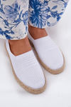 Dámske Espadrilky S Pletením Vinceza 13624 Biele