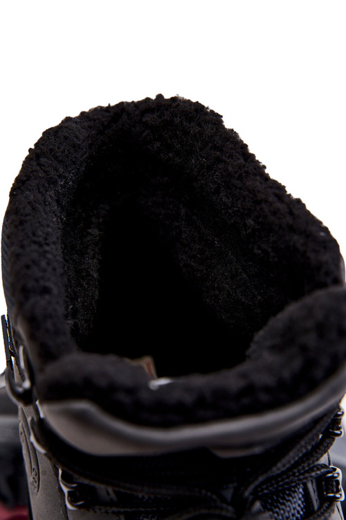 Pánske izolované turistické topánky krížové džínsy KK1R4027C Čierna