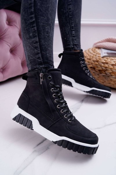 Dámska športová topánka veľká hviezda High Black EE274221