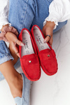 Ženské semišové Moccasins S. Barski Red