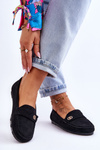 Nazouvací mokasíny Suede Černá Castelo