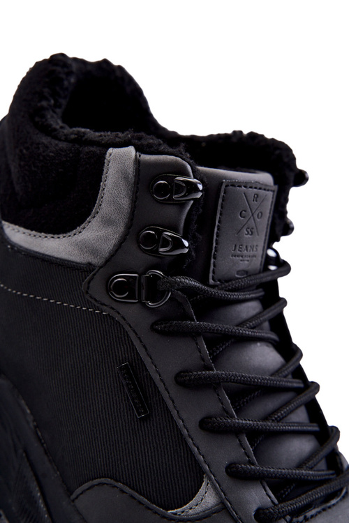 Pánské zateplené trekingové boty Cross Jeans KK1R4031C černe