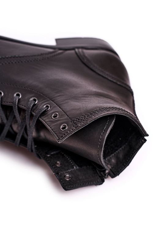 Pánské boty kožené černé Bruno