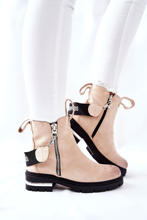 Cortona béžové izolované topánky so zipsom