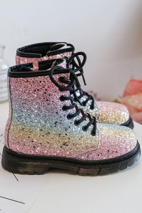 Dětské Brokatové Botky Oceněné Suwakiem Multikolor Saussa