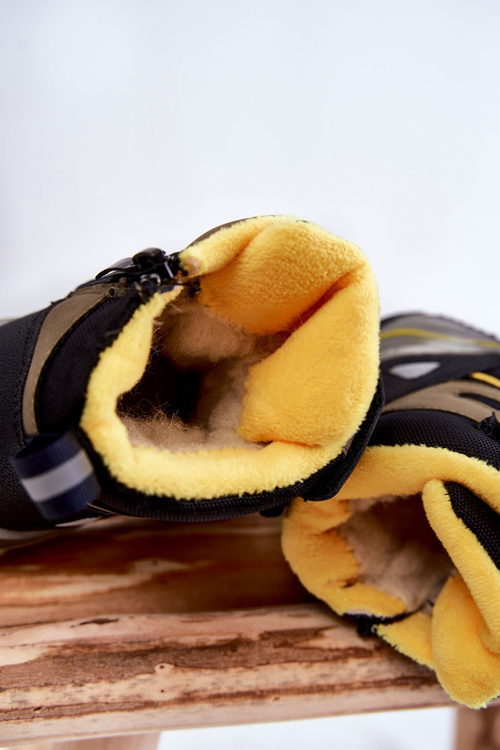 Dětské botičky Trappers vyhřívané vlnou Khaki Marco