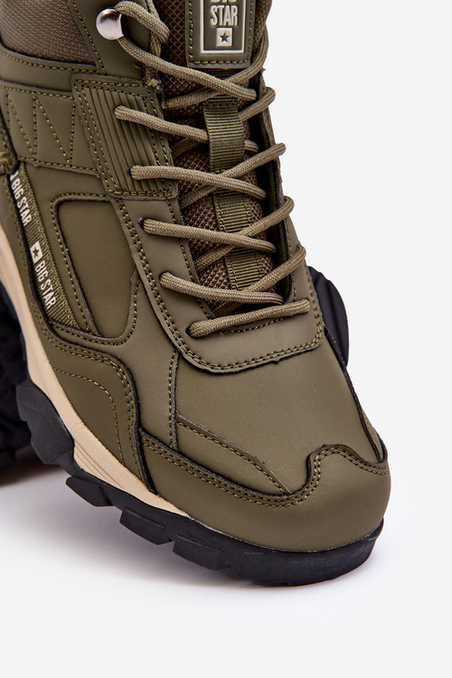 Zelená veľká hviezda MM174163 Izolované turistické topánky