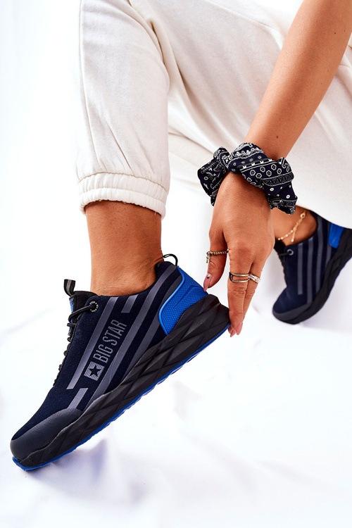 Veľká hviezda II274459 Navy Blue Leather Sports Shoe Shoe