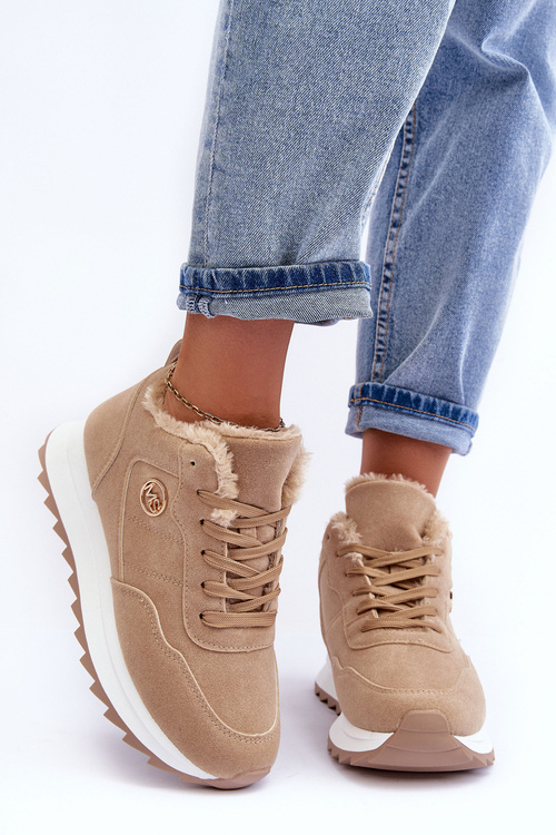 Izolované kožené športové topánky na platforme Dark Boon Adite