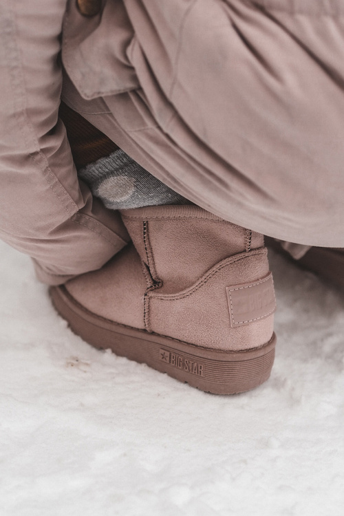 Dívčí Sněhové Teple Boty S Kožešinou S Ušima Růžový Betty